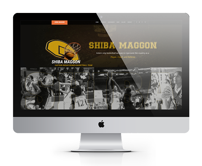Shiba Maggon, Indian Basketball Player website design by UJUDEBUG