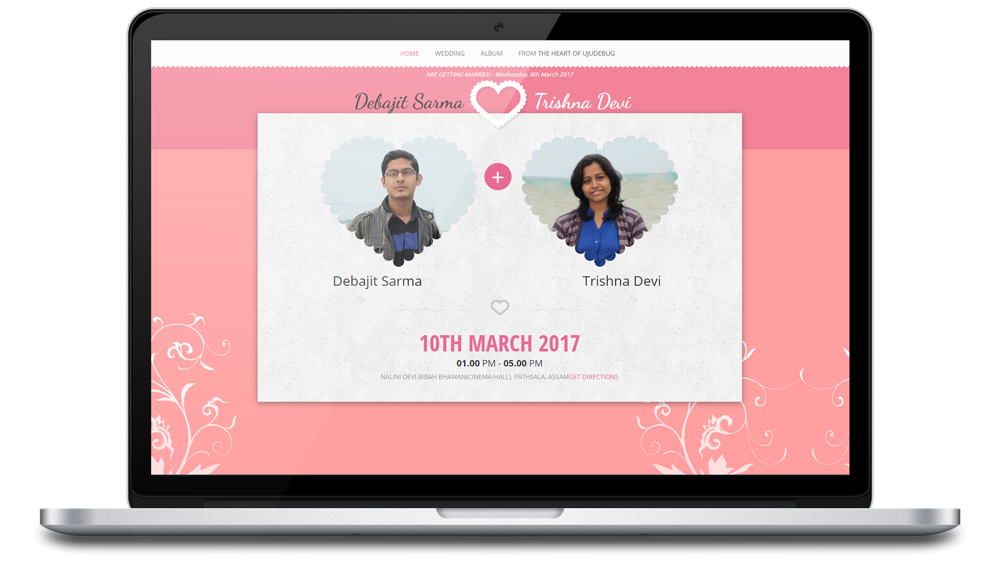 Wedding website by UJUDEBUG