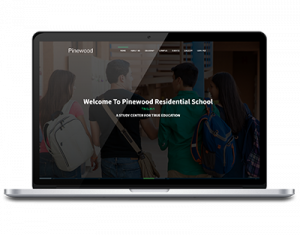 Pinewood Residential School, Tinsukia website design, development by UJUDEBUG