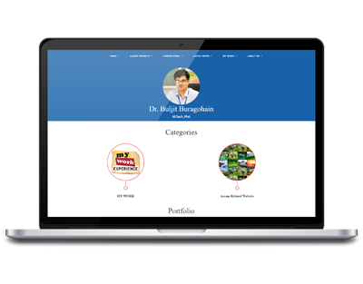buljit buragohain - portfolio blog website design, development by UJUDEBUG