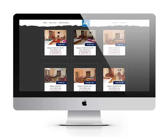 hotel kaustav website design, development by UJUDEBUG