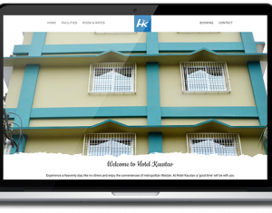 hotel kaustav website design, development by UJUDEBUG