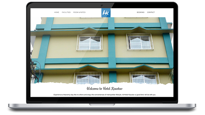 hotel kaustav website design, development by UJUDEBUG