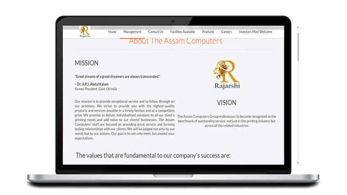 The Assam Computer - website design in Tinsukia