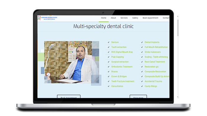 Dental clinic website designing