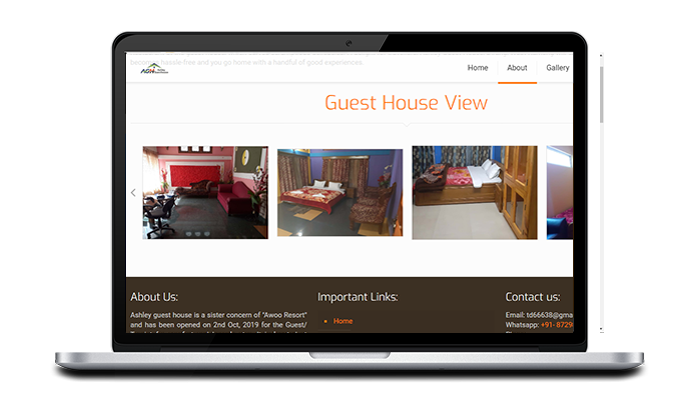 guesthouse website design ujudebug
