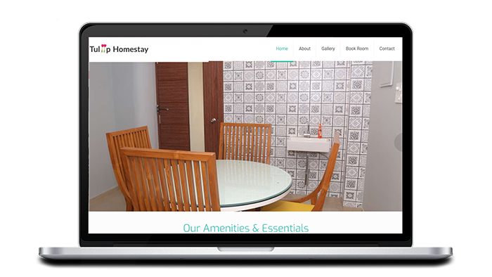 Guesthouse website design ujudebug
