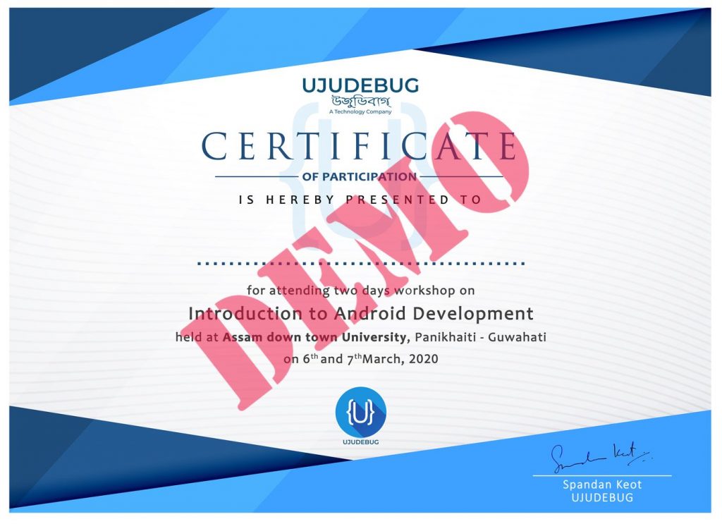 ujudebug internship certificate