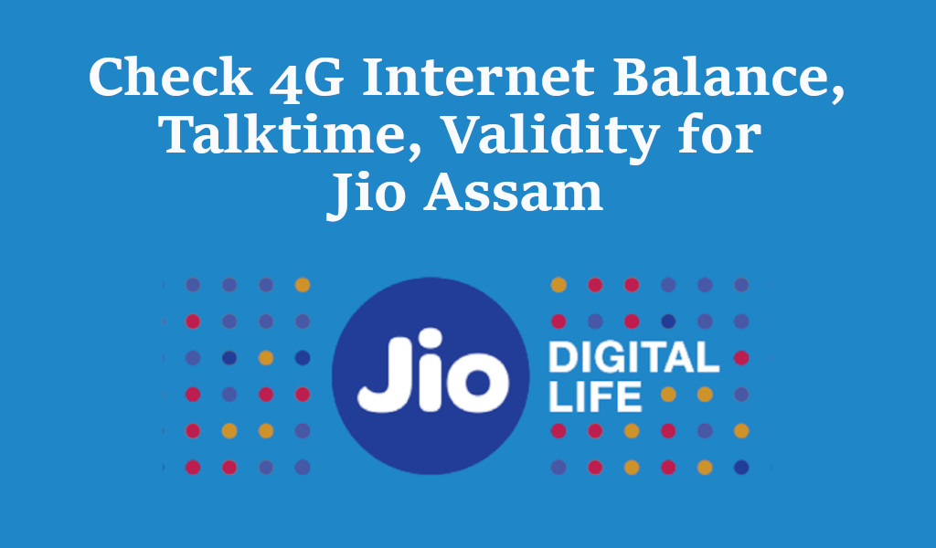 Check Balance and validity of jio assm