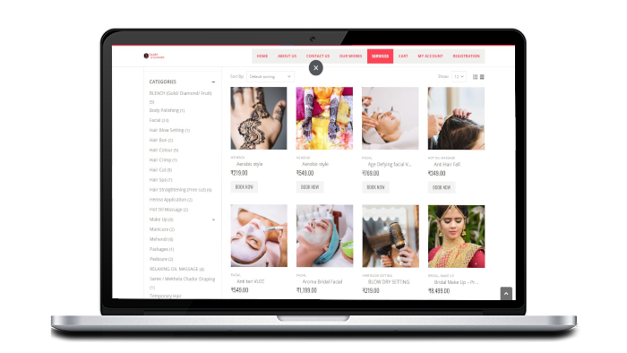 GLAM AND GLIMMER Service Page