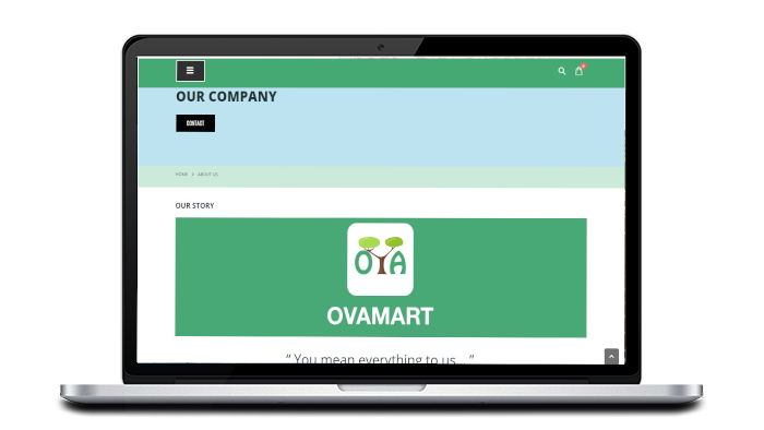 Ovamart about us Screen