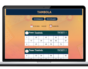 Tambola Game Website Home Page Framed