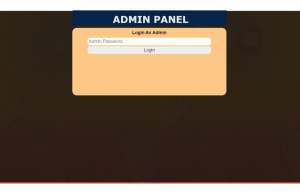 Tambola Housie Game Admin Panel Login page UI