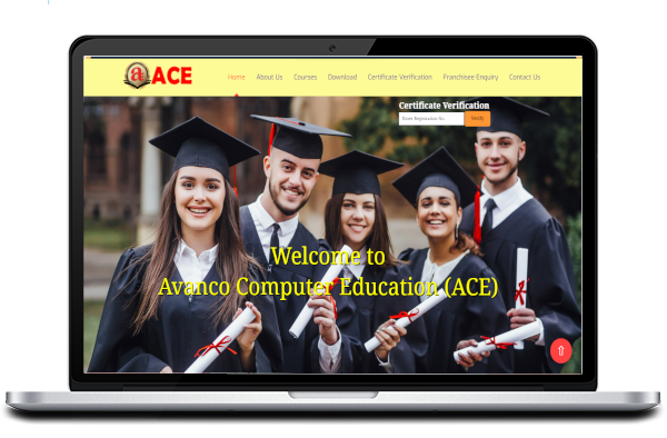 ACE Website Home Page UI