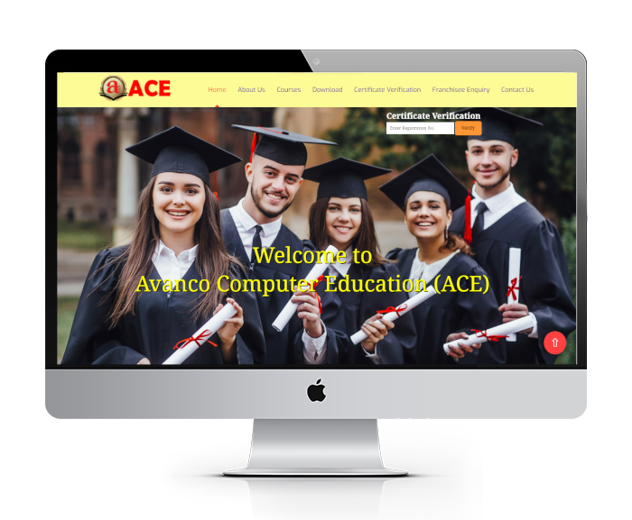 ACE Website Home Page UI