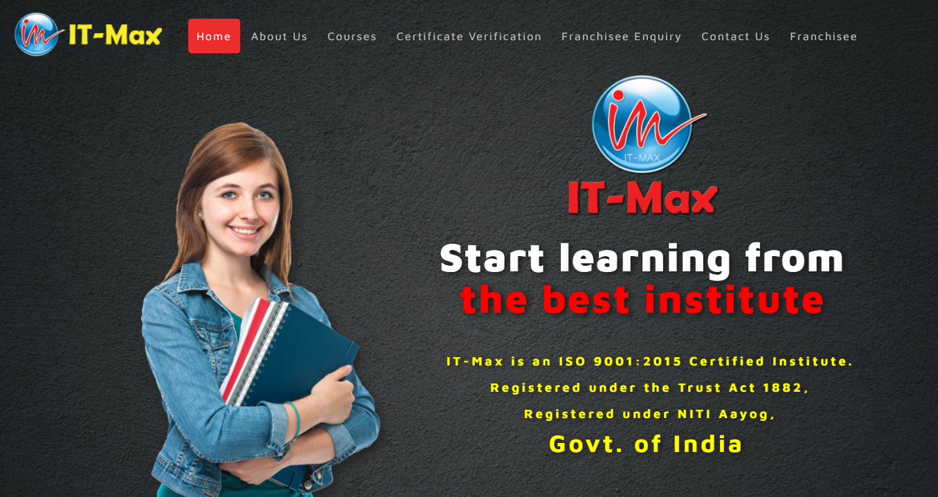 IT-MAX website Home page UI