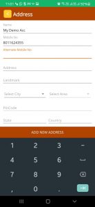 Smart app Address page UI