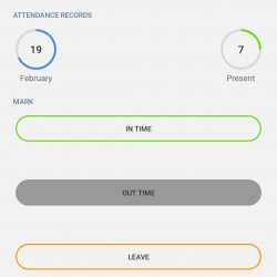 DynaRoof Sales App Attendance Records UI