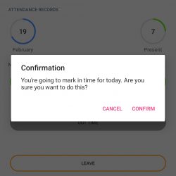 DynaRoof Sales App Confirmation UI