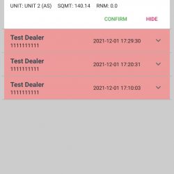 DynaRoof Sales App Order History UI