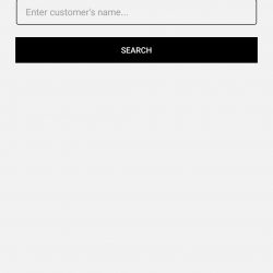 DynaRoof Sales App Search Customer UI