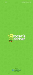 Grocers Corner App starting page UI