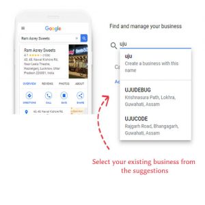 Selecting Your Business for Google my business