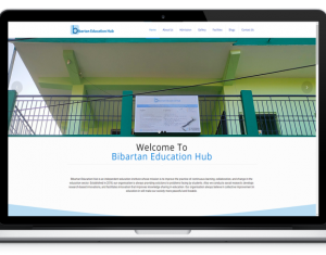 Bibartan Education Hub leptop framed featured website image
