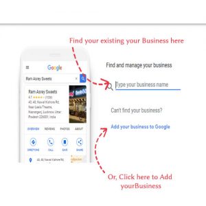 Finding Your Business and selecting for Google my business