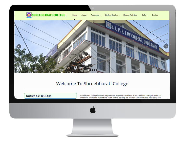 Shree Bharti College home page