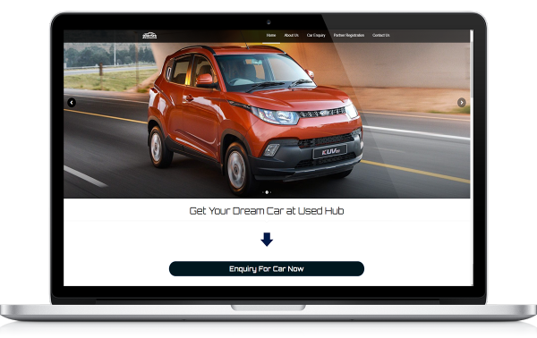 UsedHub, Guwahati desktop framed website image