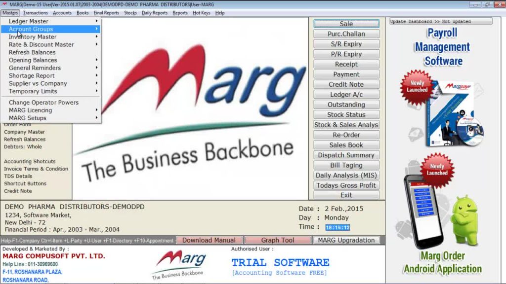 Marg Pharmacy Management software