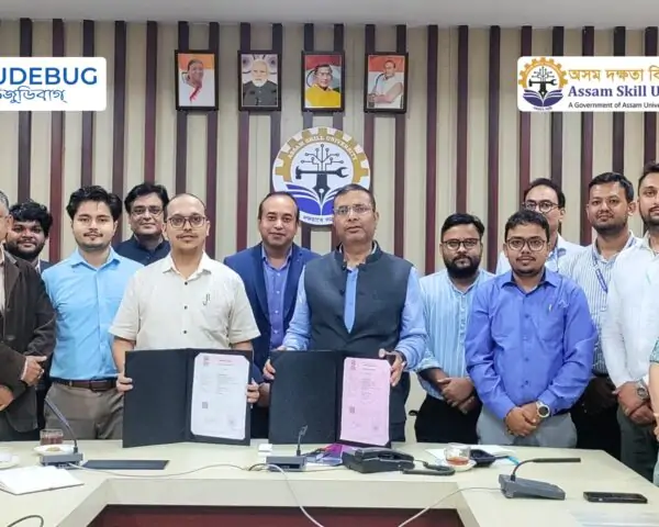 Ujudebug partners with Assam Skill University to empower students through internships, AI-based web development, digital marketing, and real-world industry training in Assam.